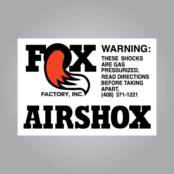 Fox Airshox Decal Set - Late Style