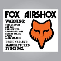 Fox Airshox Decal Set - Early Style