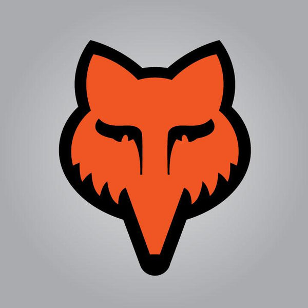 Fox Head Decal - Medium Orange
