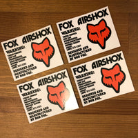 Fox Airshox Decal Set - Early Style