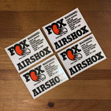 Fox Airshox Decal Set - Late Style