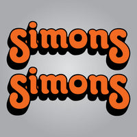 Simons Forks Decal Set - Orange
